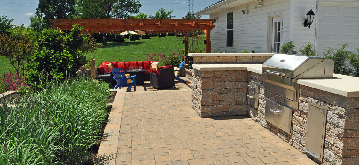 Residential backyard landscape completed by Embassy Landscape Group.
