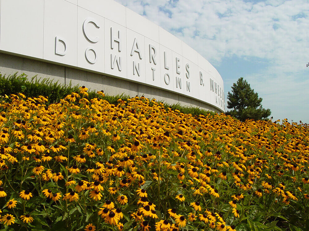 Landscape design at Charles B. Wheeler Downtown Airport in Kansas City.