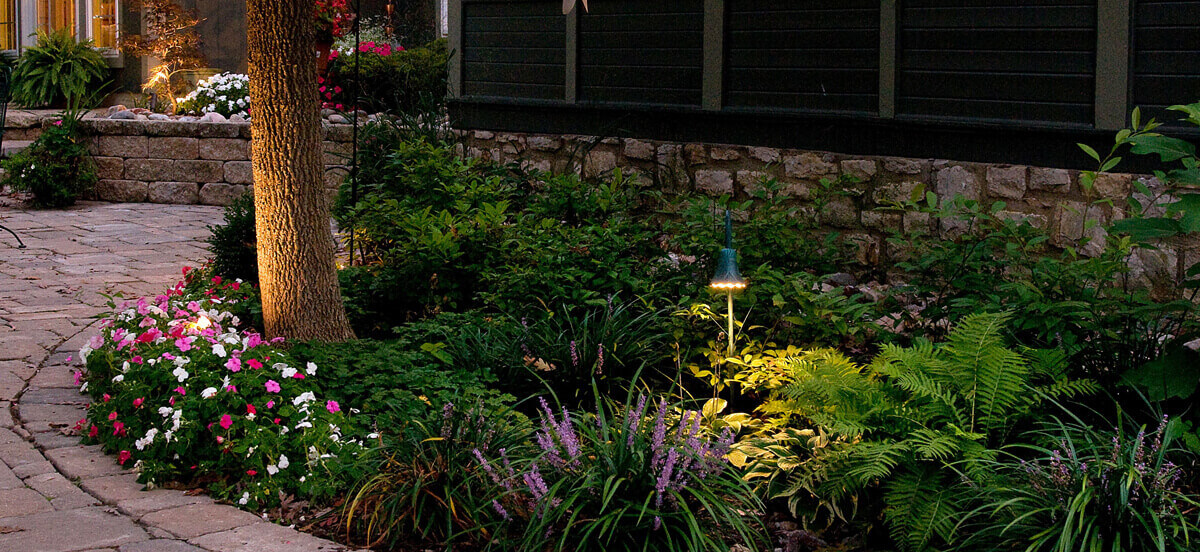 Outdoor living area completed by Embassy Landscape Group.