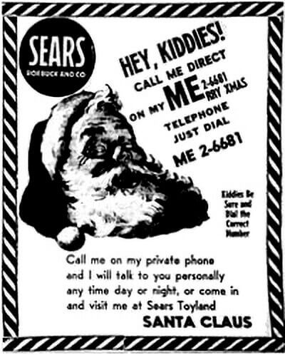 newspaper ad Santa Tracker